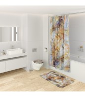 3-teiliges Badezimmer Set Marmor Braun